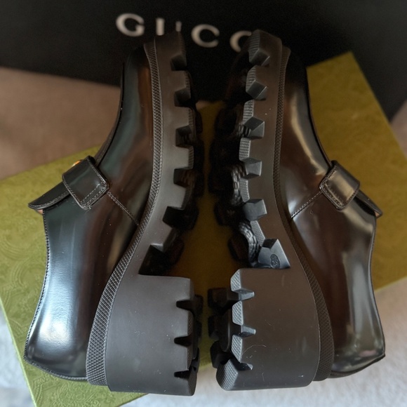 Gucci Loafer Black Gold Women's size 38.5 - Rare - Picture 4 of 15